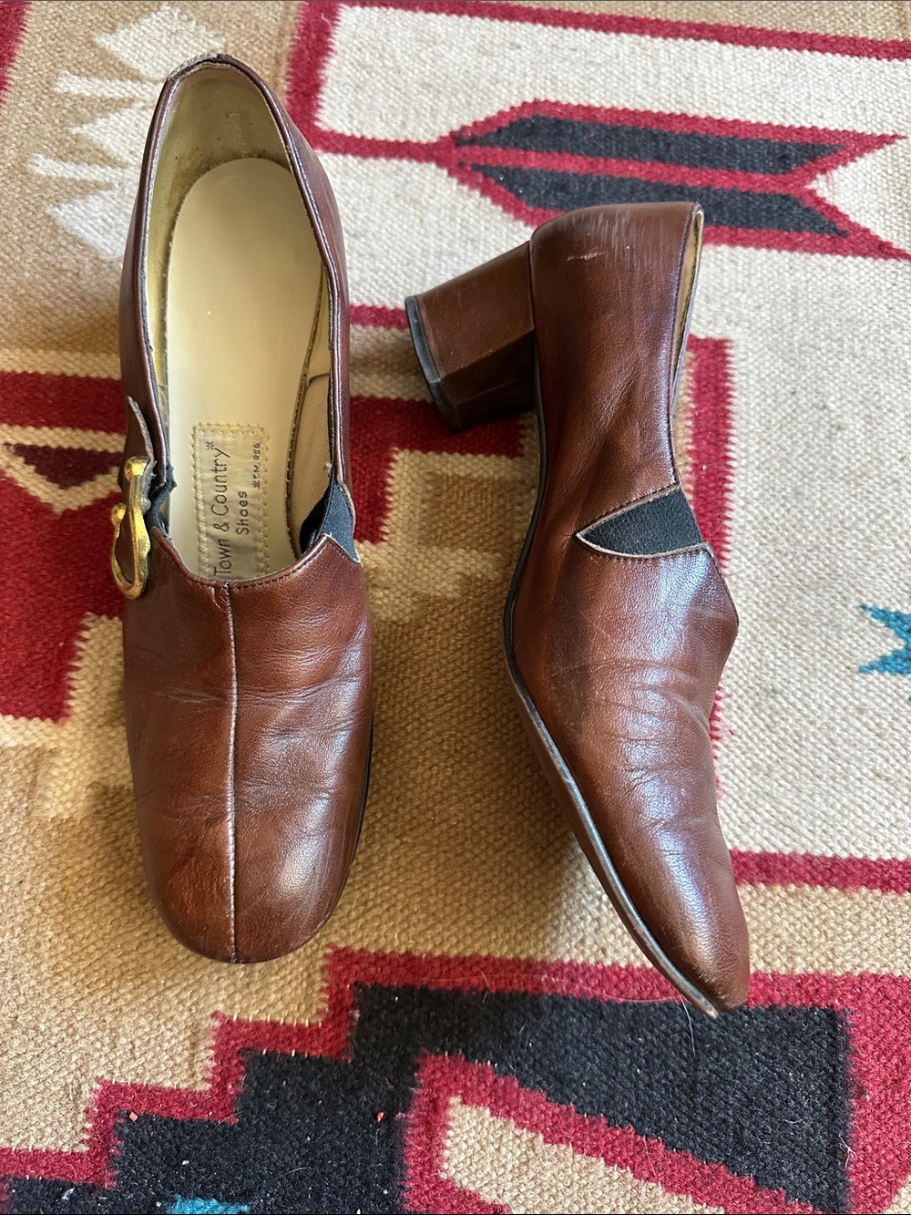 Vintage 60s Mod Heeled Bootie 7.5 Narrow